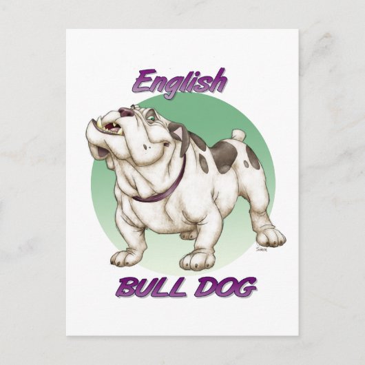 bulldog briefkaart (Voorkant)