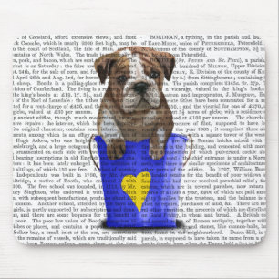 Bulldog Bucket of Love Blue Muismat