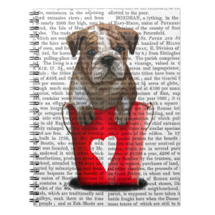 Bulldog Bucket of Love Red Notitieboek