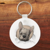 Bulldog (Buff) Busting out Sleutelhanger (Voorkant)