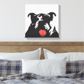bulldog canvas afdruk (Insitu (Slaapkamer))