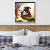Bulldog Canvas Afdruk (Insitu (Slaapkamer))