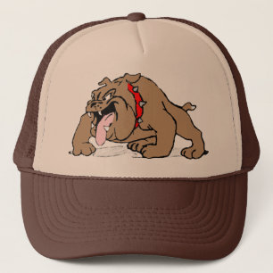 Bulldog Cartoon Art Trucker Pet