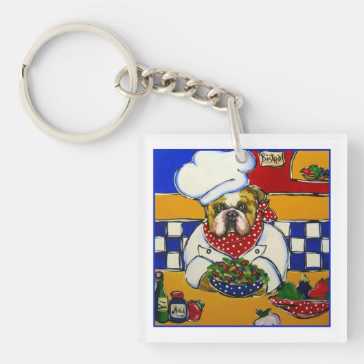 Bulldog Chef Sleutelhanger (voorkant)