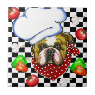 Bulldog Chef Tegeltje