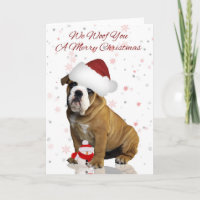 Bulldog Christmas Wenskaart