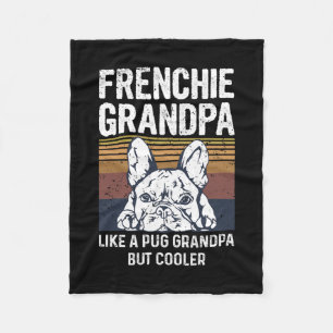 Bulldog citaat voor uw Franse opa Fleece Deken