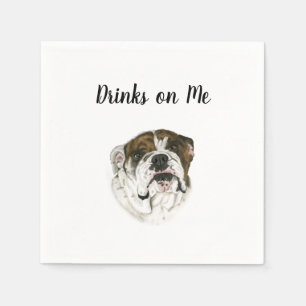 BullDog Cocktail Napkins Servet