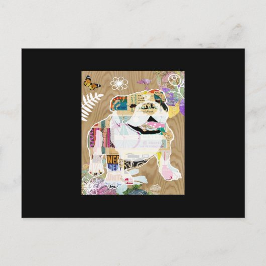 Bulldog Collage Briefkaart (Voorkant)