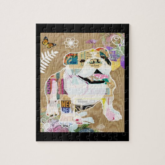 Bulldog Collage Legpuzzel (Verticaal)