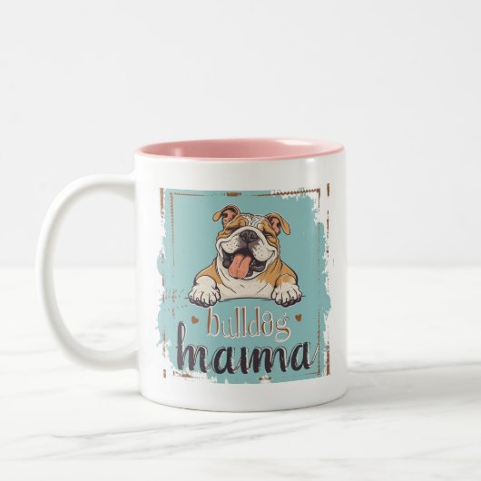Bulldog cup mug dog lover cup mug (Gauche)
