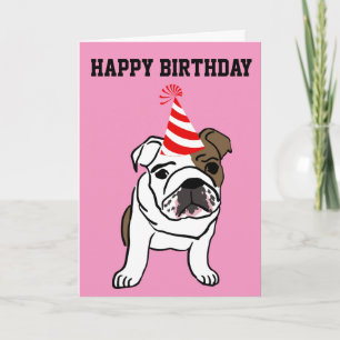 BULLDOG CUTE FUNNY BIRTHDAY KAART