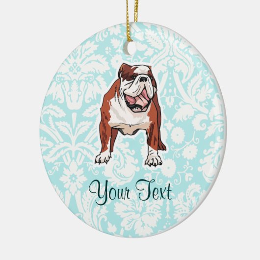 Bulldog; Cute Keramisch Ornament (Links)