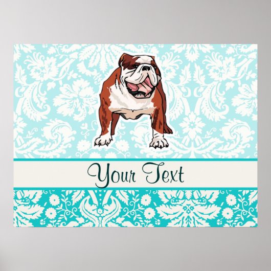 Bulldog; Cute Poster (Voorkant)