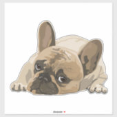 BULLDOG CUTE PUPPY BIG DIE CUT STICKER 4 VOITURE (Feuille)