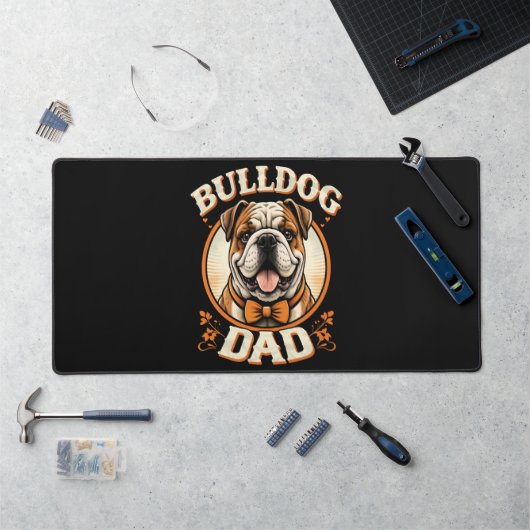 bulldog dad – cute vintage bulldog father’s day (Poste de travail)