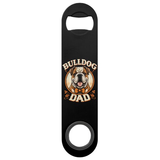 Bulldog Dad – Cute Vintage Bulldog Father’s Day Speed Flessenopener (Voorkant)