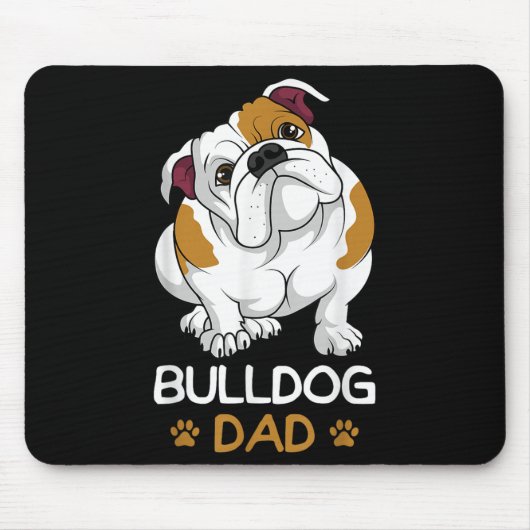 Bulldog Dad Funny English Bulldog Dog Owner for Me Muismat (Voorkant)