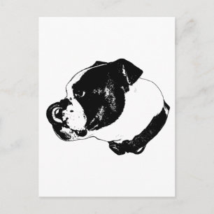 Bulldog Dappere Ansichtkaart Briefkaart