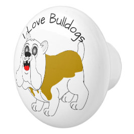 Bulldog Design Keramische Knop