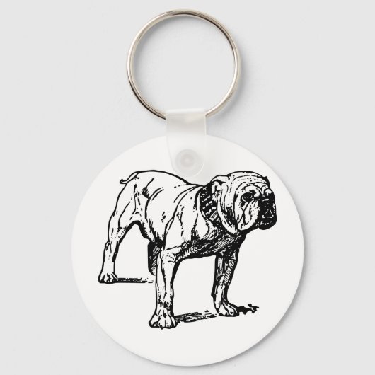 Bulldog Dog Business Sleutelhanger (Voorkant)