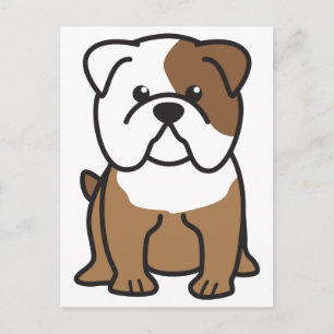 Bulldog Dog Cartoon Briefkaart