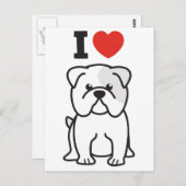 Bulldog Dog Cartoon Briefkaart (Voorkant / Achterkant)