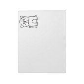 Bulldog Dog Cartoon Notitieblok (Gedraaid)