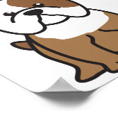 Bulldog Dog Cartoon Poster (Hoek)