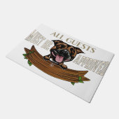 Bulldog Dog's House Rules Doormat, Custom Deurmat (Schuin)