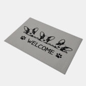 Bulldog Doormat, Bulldog Lover Welcome Mat (Schuin)