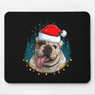 Bulldog Dragen Santa Hoed Xmas - Bulldog Lover Chr Muismat