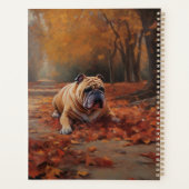 Bulldog en automne Feuilles automne Inspire (Dos)