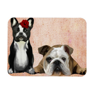 Bulldog en English Bulldog Magneet