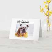 BULLDOG EN JEU CARTE DE DIPLÔME (Fleur jaune)