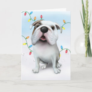Bulldog (Engels) Kerstmis BULLD1 Feestdagen Kaart