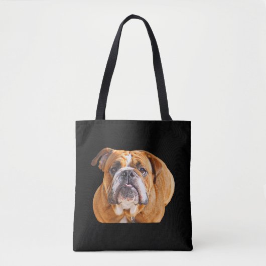 Bulldog Face - English Bulldog, Brown Draagtas (Voorkant)
