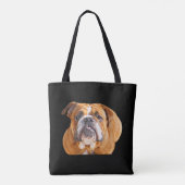 Bulldog Face - English Bulldog, Brown Draagtas (Achterkant)