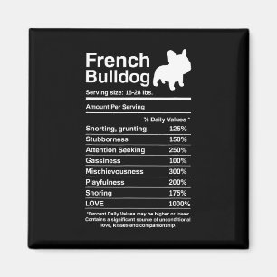 Bulldog Feiten Voeding Leuk Frans Lover Magneet