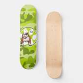 Bulldog; felgroene camo, camouflage skateboard (Voorkant)