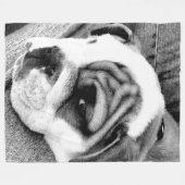 Bulldog Fleece Blanket (Voorkant (Horizontaal))