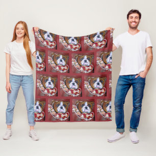 Bulldog Fleece Deken