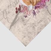 Bulldog Floral Bicycle Ephemera Ontkoppeling Tissuepapier (Detail)