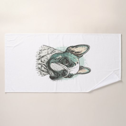 bulldog français (Serviette de bain)