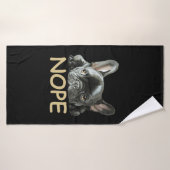 Bulldog français| Cadeaux Frenchie Nope (Serviette de bain)