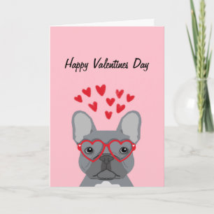 Bulldog français - carte d'amour des valentines gr