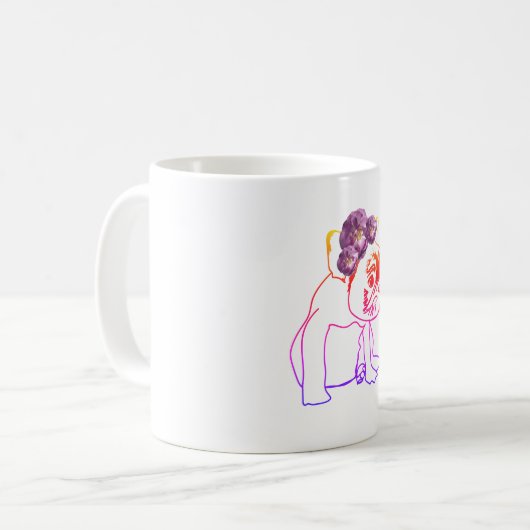 Bulldog Français Chien Chien Chien Doux Chien Mug (Devant gauche)