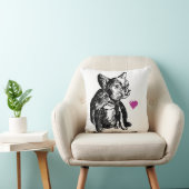 Bulldog Franse buldog tekening werpkussen Kussen (Stoel)