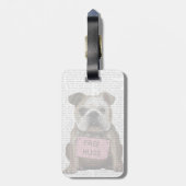 Bulldog Free Hugs Bagagelabel (Achterkant verticaal)