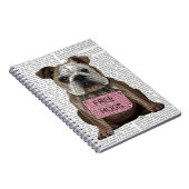 Bulldog Free Hugs Notitieboek (Rechterzijde)